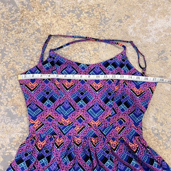 Bethany Mota for Aeropostale Open Back Print Dress, Size Small Petite - Picture 7 of 10